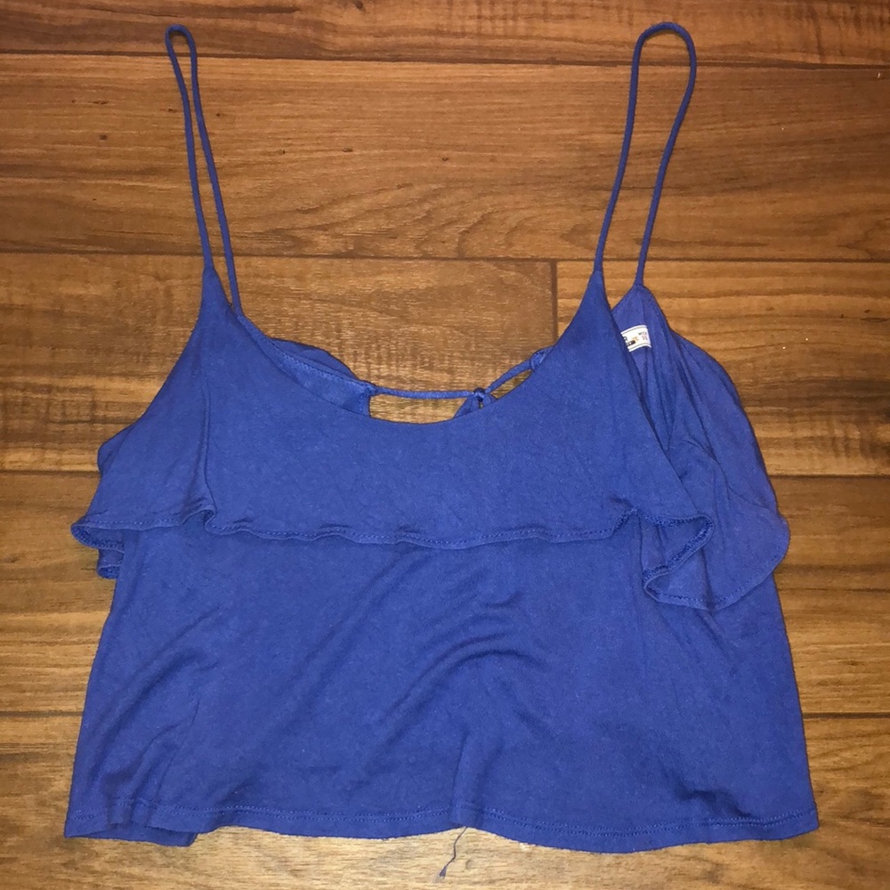 Blue crop top